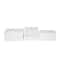 White Wood Intricate Carved Box with Hinged Lid Set